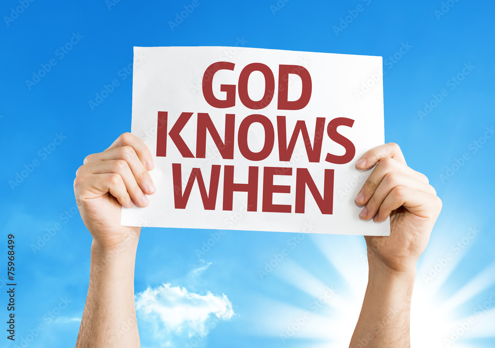 God Knows When card with a beautiful day God Knows When card with a beautiful day