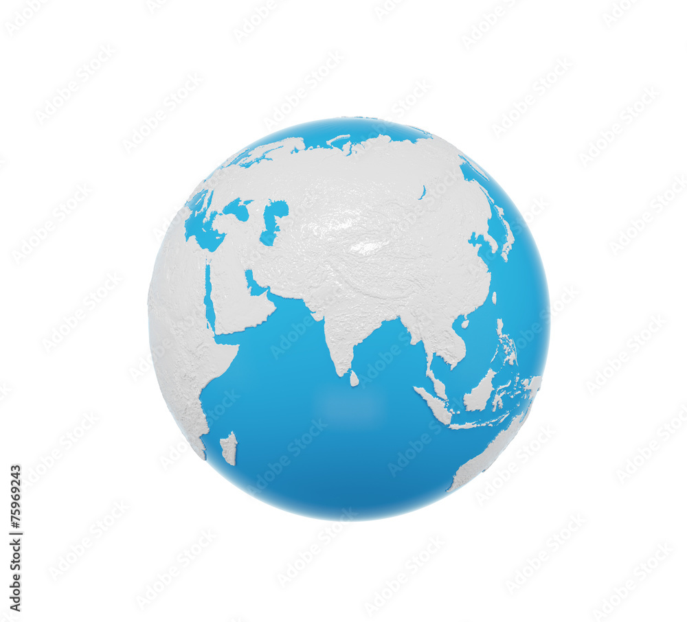 Fototapeta premium Planet 3d render on a white background