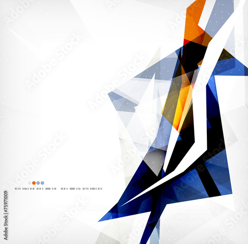 Angular geometric color shapes