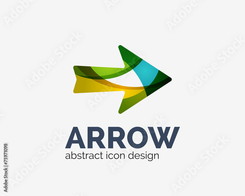 Clean moden wave design arrow logo Free Download Clean moden wave design arrow logo - GFXLoad