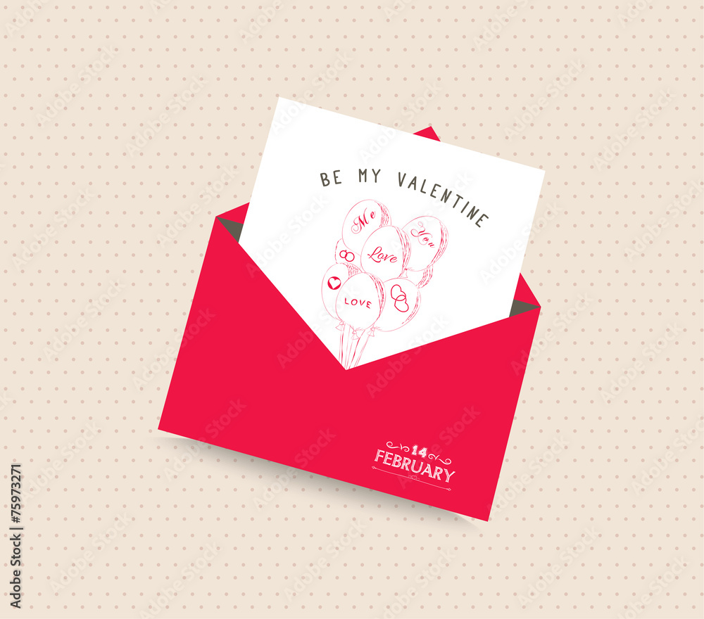 be my valentine day greeting card with envelope balloons be my valentine day greeting card with envelope balloons
