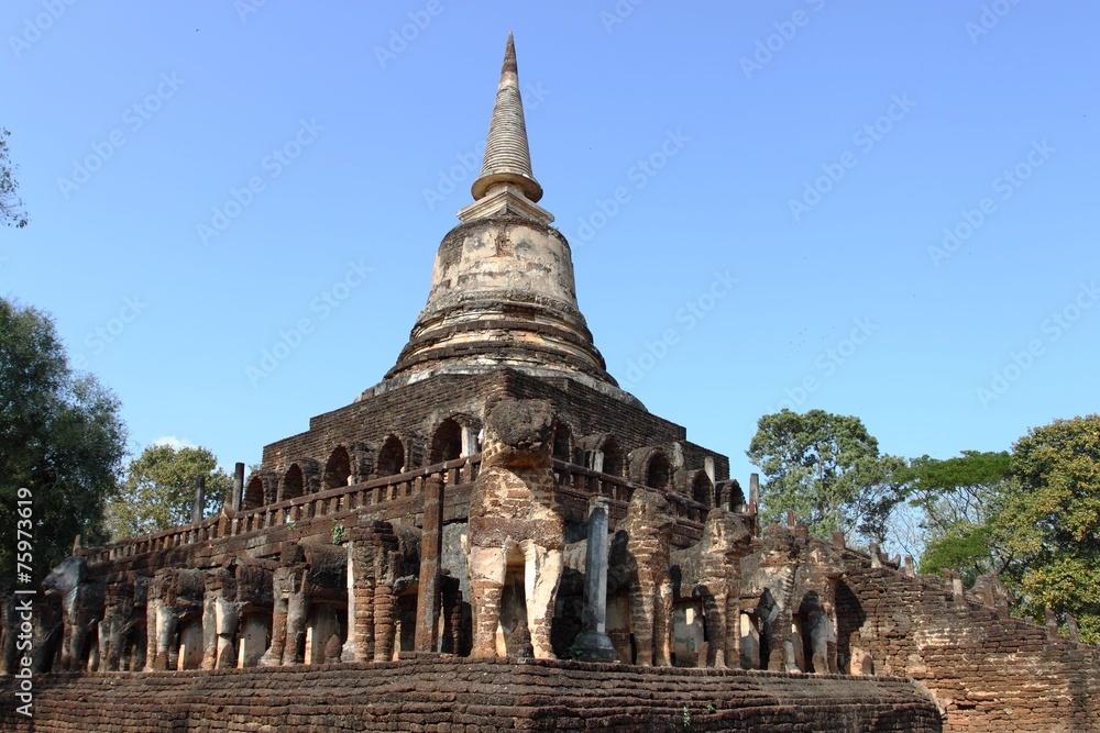 Wat Chang Lom, Si Satchanalai Historical Park, Thiland Wat Chang Lom, Si Satchanalai Historical Park, Thiland