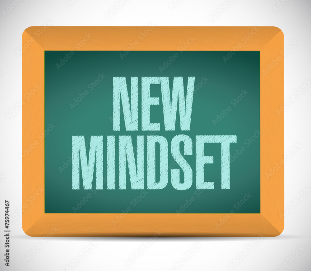 new mindset board sign illustration design new mindset board sign illustration design