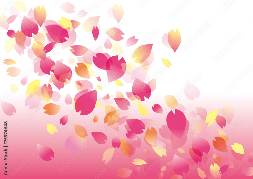 桜舞う 花びら グラデ Stock イラスト Adobe Stock