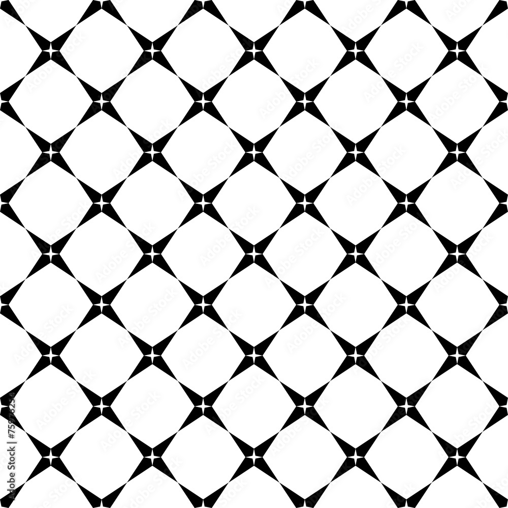 Naklejka premium Black and white geometric seamless pattern, modern stylish.