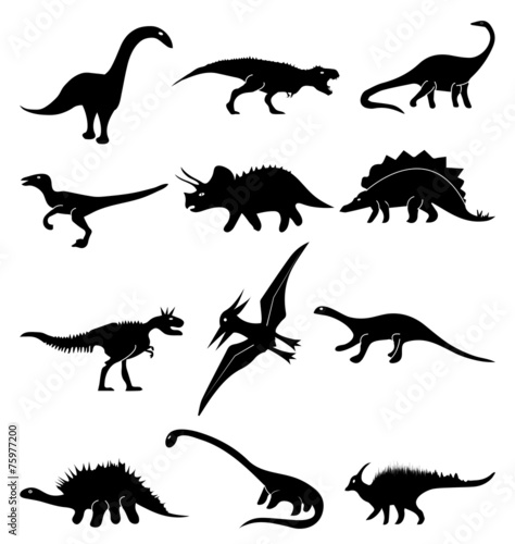 Fototapeta Naklejka Na Ścianę i Meble -  dinosaur icons set