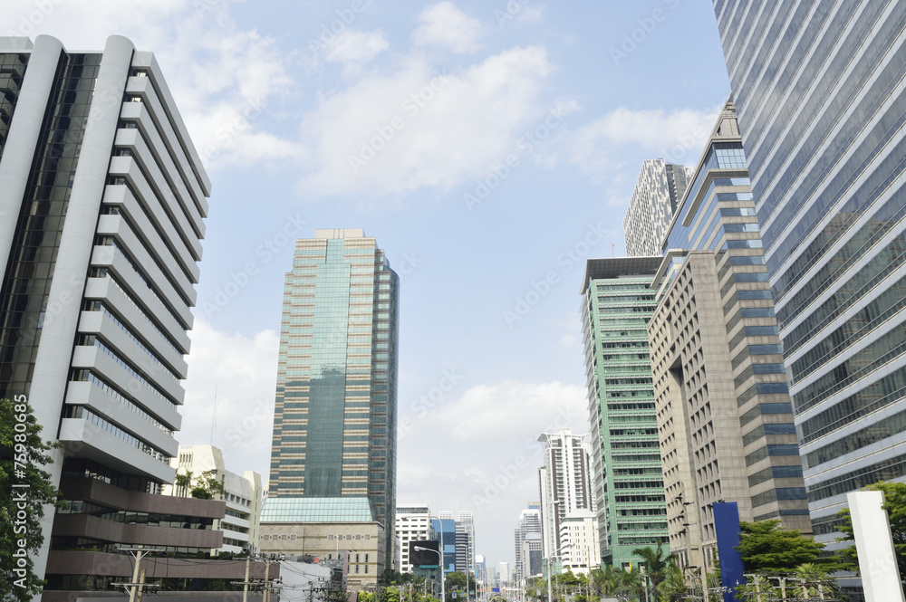 Cityscape of the district business Bangkok