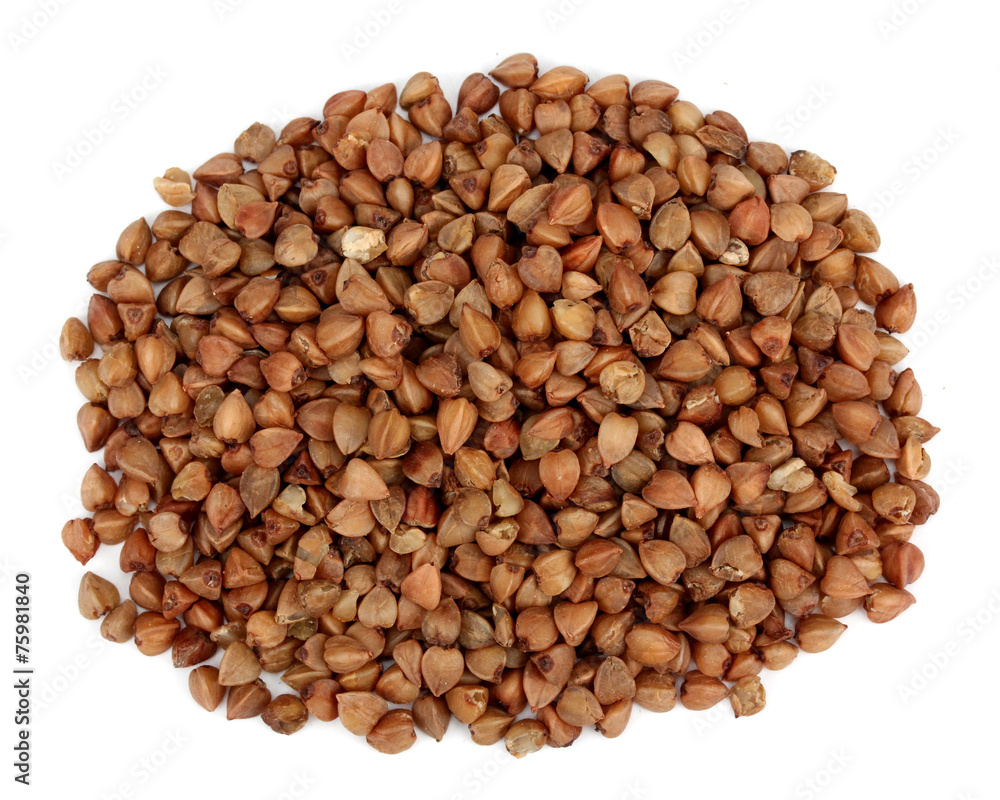 Buckwheat on a white background Buckwheat on a white background