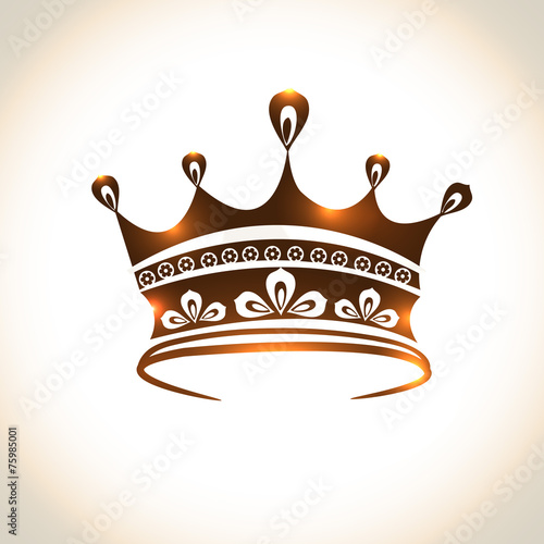 Beautiful shiny design of a crown.