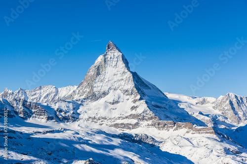View of Matterhorn on a clear sunny day