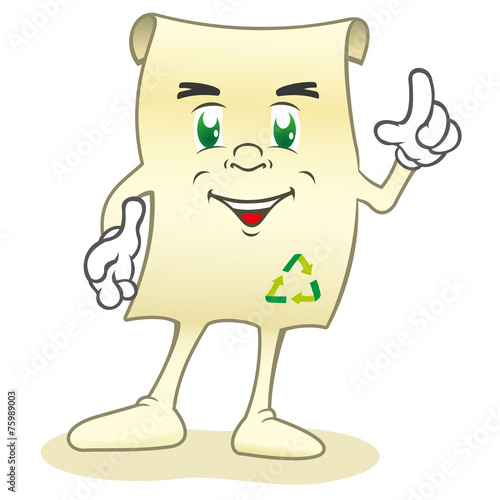 Mascot recycled paper, ecology and sustainability