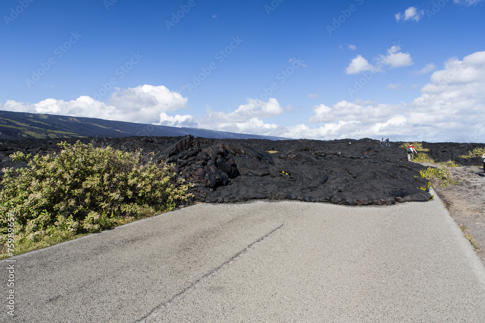 lava over the road - end