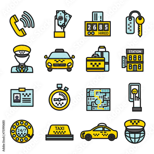 Taxi Icon Set