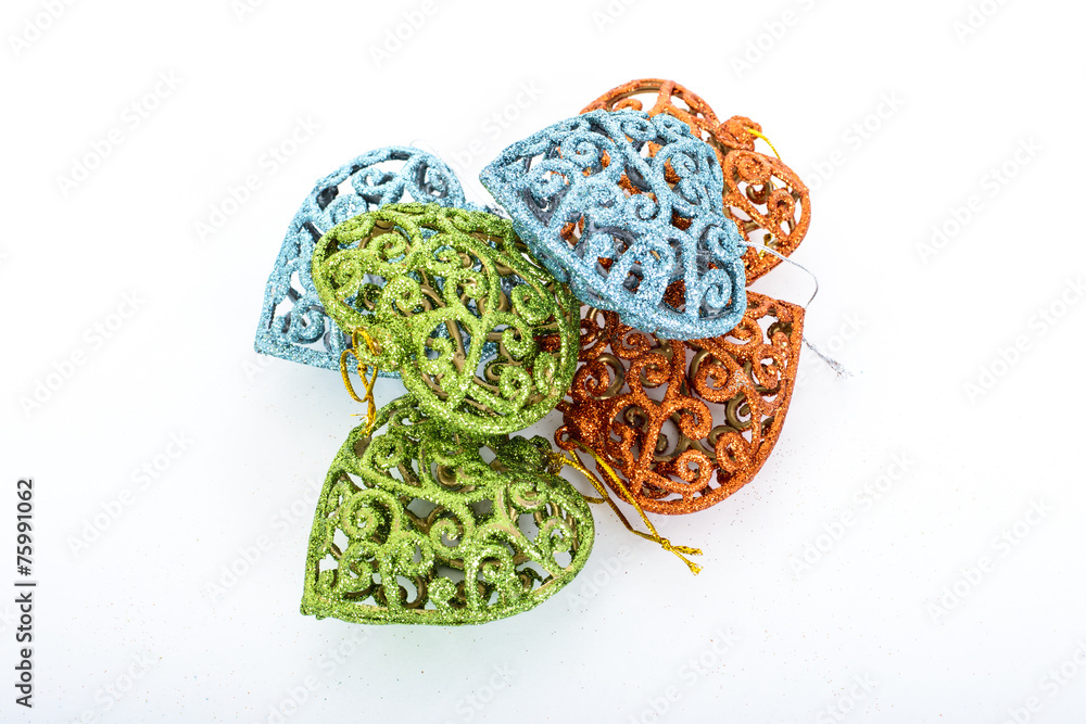 Fototapeta premium Christmas decoration with heart shape