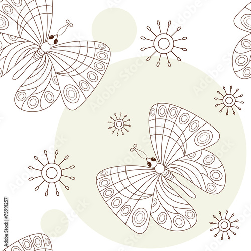 seamless pattern fro butterflies. Vector illustration
