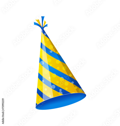 Birthday hat isolated on white background