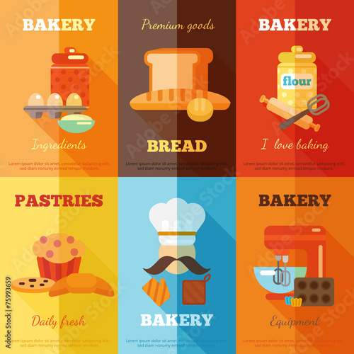 Bakery mini poster set