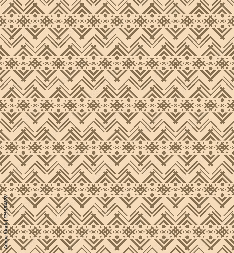 Seamless ethnic pattern with figures like Native Americans tipi Seamless ethnic pattern with figures like Native Americans tipi