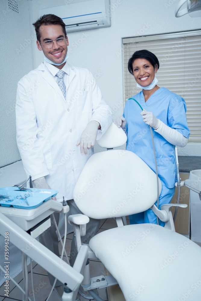 Fototapeta premium Portrait of smiling dentists