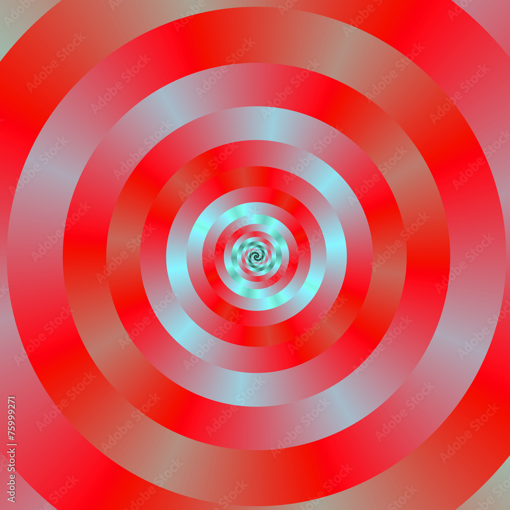 Naklejka premium Red and blue Circular Spiral
