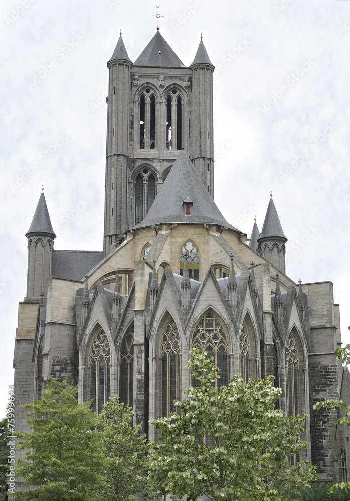 Fototapeta premium Saint Nicholas' Church located in Ghent, Belgium