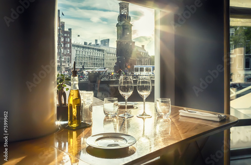 Photography evening Amsterdam from restaurant