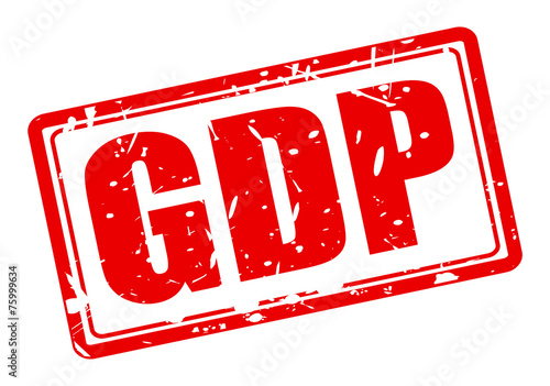 GDP red stamp text