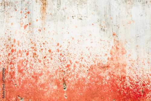Concrete wall with blood splatters