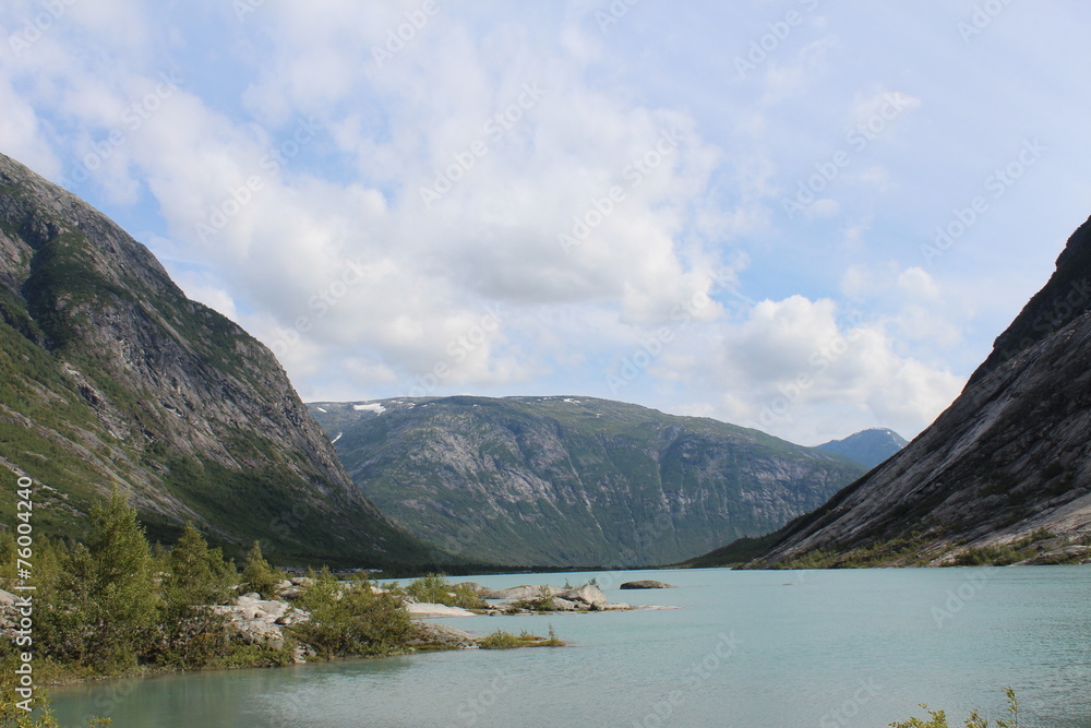 Beautiful landscape of Norway. Mountains and lake. Beautiful landscape of Norway. Mountains and lake.