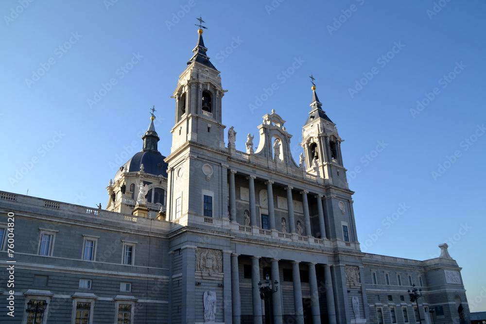 View of Cathedral in Madrid, Spain (Catedral de la Almudena)