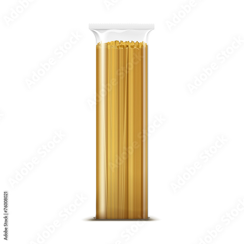 Spaghetti Pasta Packaging Template Isolated