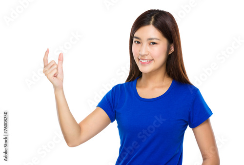 Woman hold a small thing