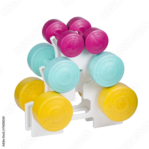 Colorful dumbbells