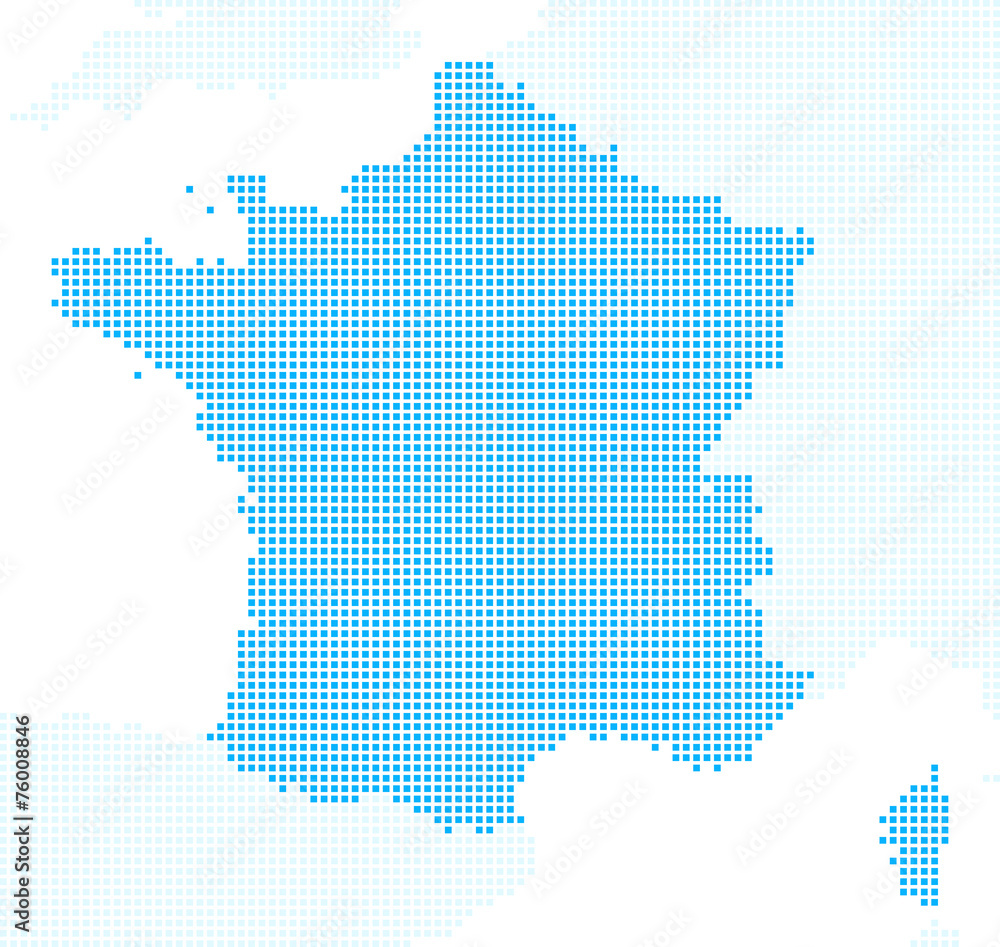 Carte de France en pixels