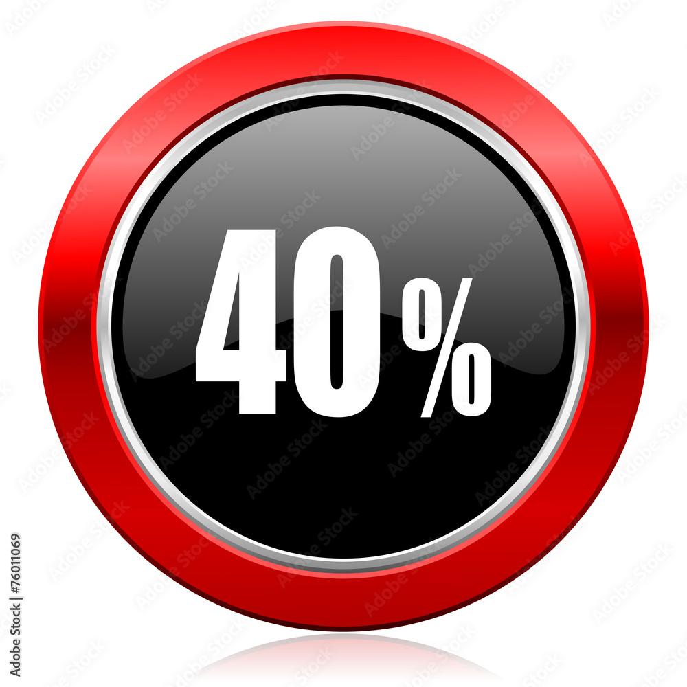 40 percent icon sale sign 40 percent icon sale sign