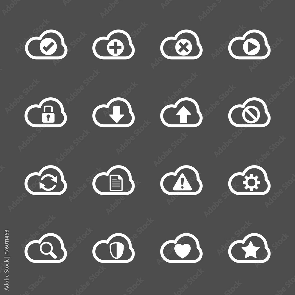 cloud computing icon set, vector eps10 cloud computing icon set, vector eps10