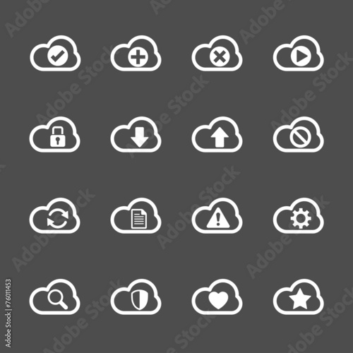 cloud computing icon set, vector eps10