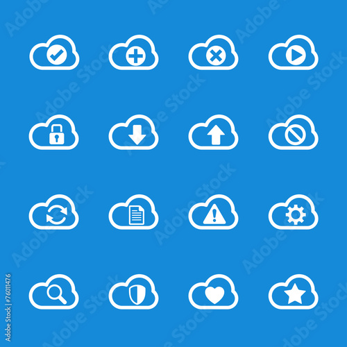 cloud computing icon set, vector eps10
