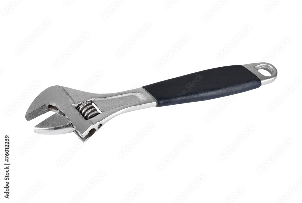 Old rusty wrench, isolated on white background Old rusty wrench, isolated on white background