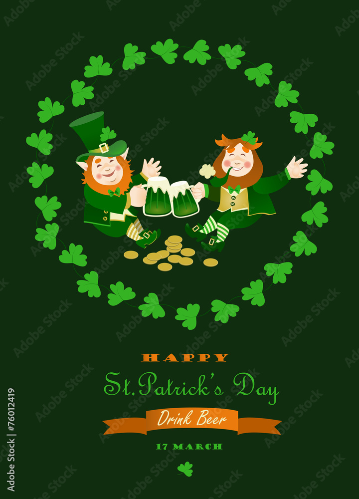 St. Partick day greeting card
