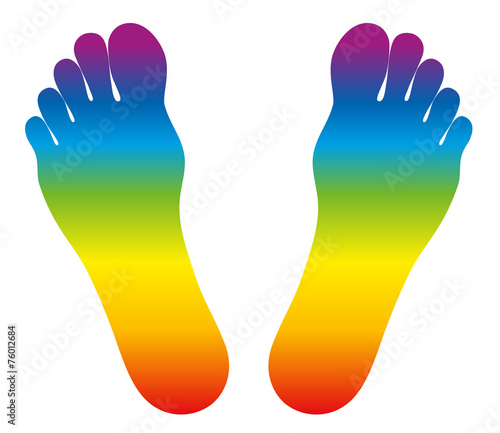 Feet Rainbow Colored