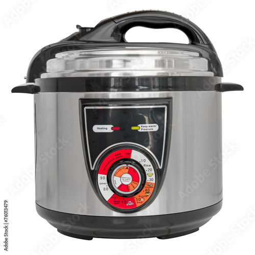 Cuadro en lienzo Electric pressure cooker isolated on white