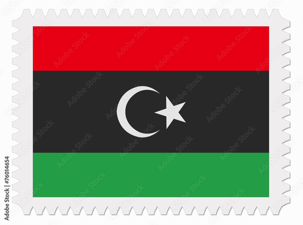 Libya flag stamp Libya flag stamp