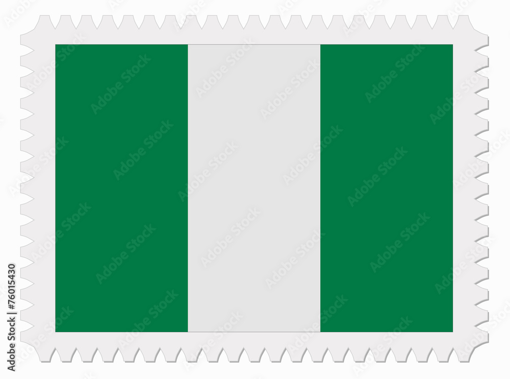 Nigeria flag stamp Nigeria flag stamp