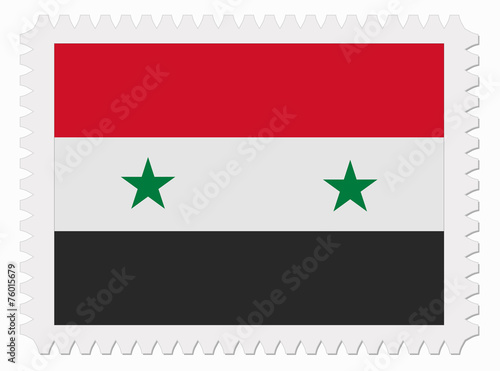 Syria flag stamp