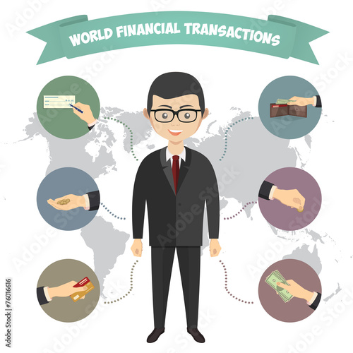 Assorted Vector Mode of Payment Types Drawings Isolated on