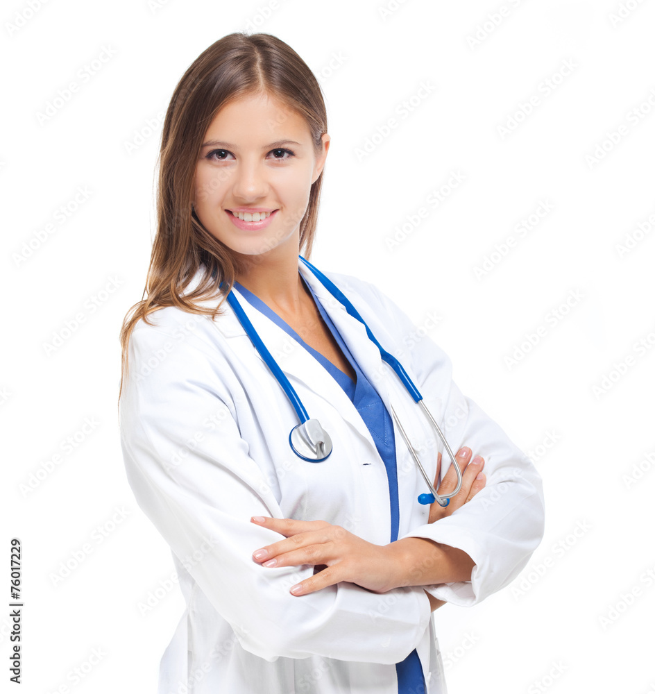 Smiling doctor isolated on white Smiling doctor isolated on white
