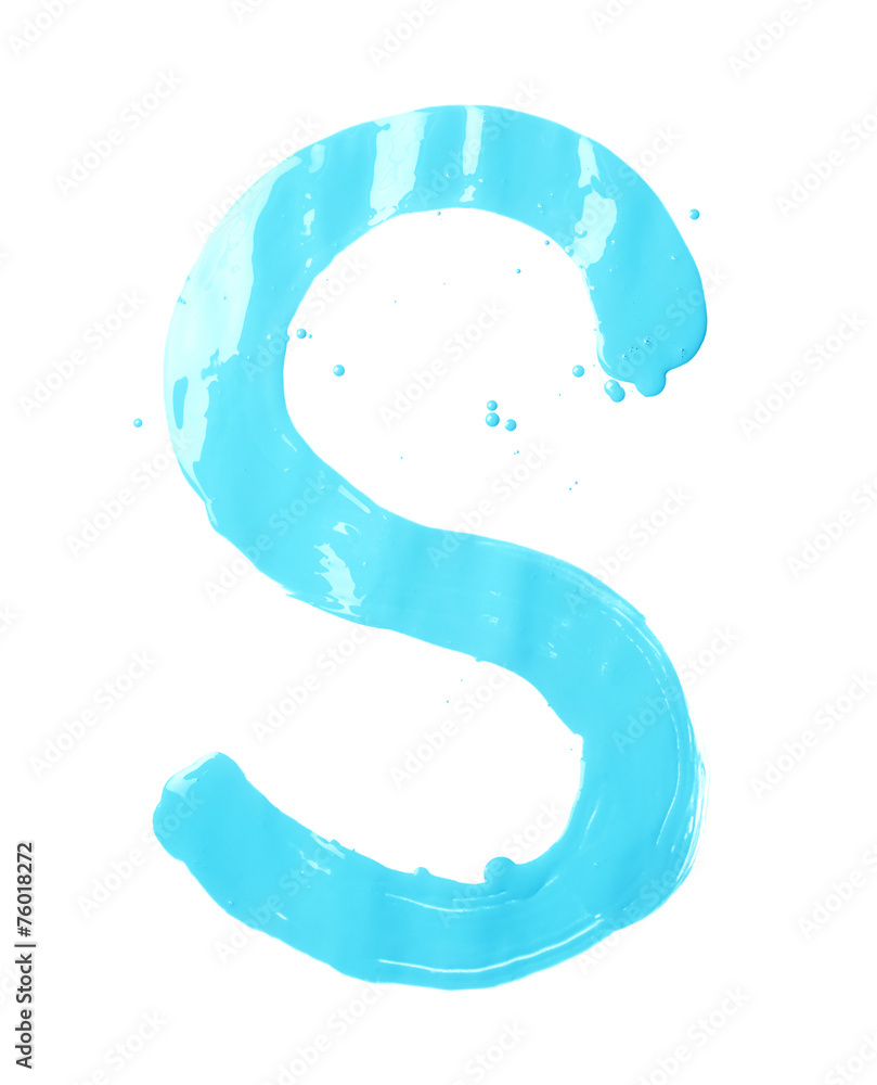 Letter made with the paint strokes Letter made with the paint strokes