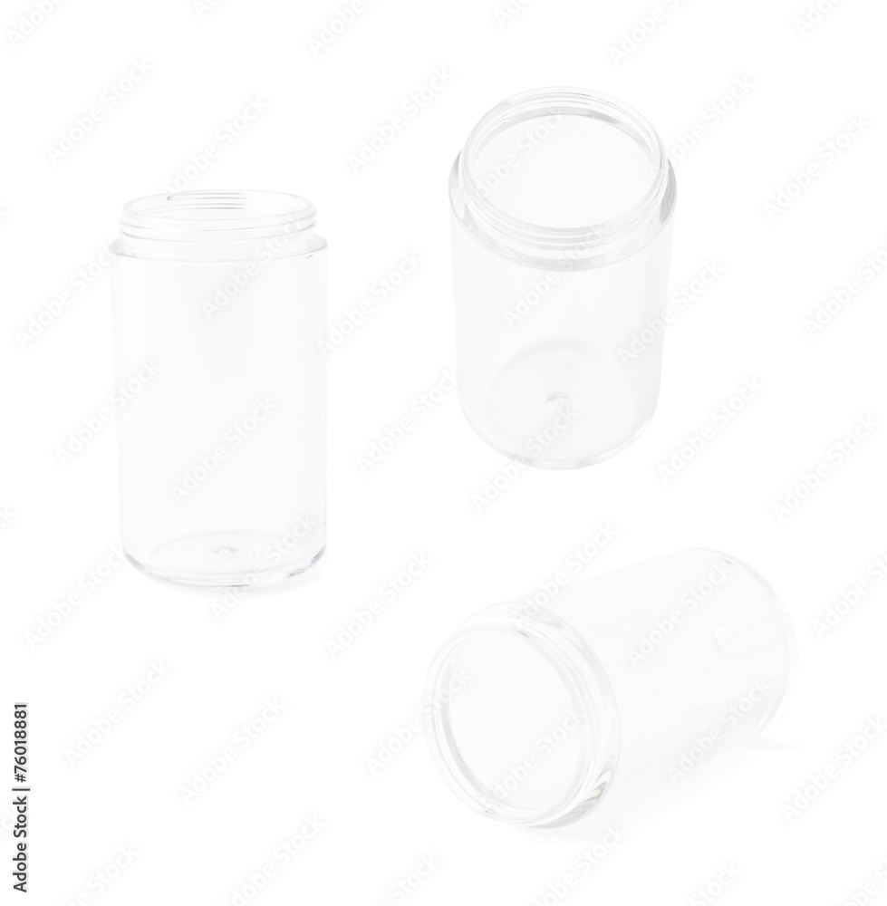 Small glass jar isolated Small glass jar isolated