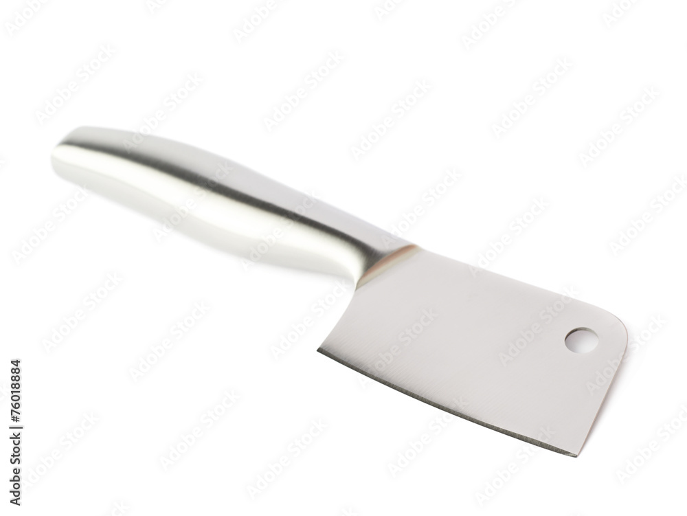 Steel kitchen cleaver knife isolated Steel kitchen cleaver knife isolated
